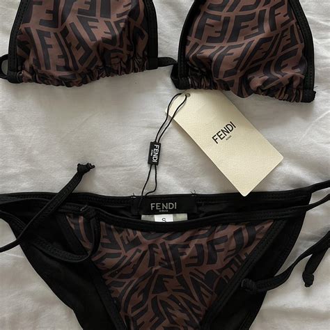 bikini set von fendi|Fendi high waisted swimsuit.